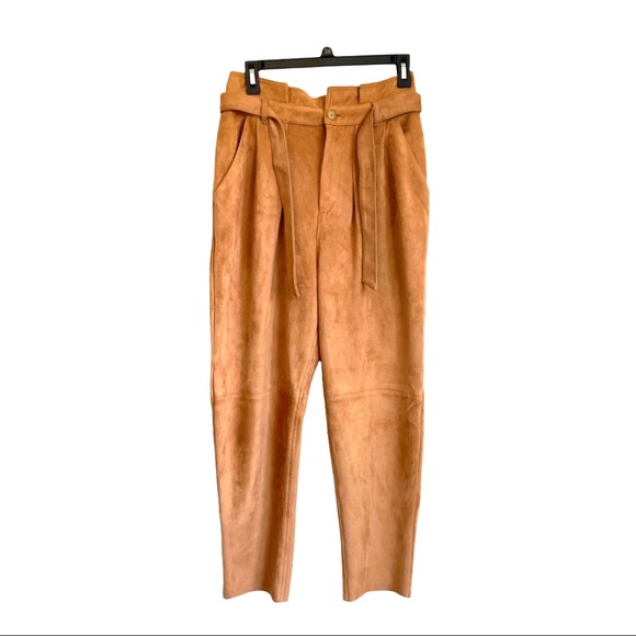 Free People Nightfall Vegan Suede Pant in Camel Size 4 - Picture 4 of 10